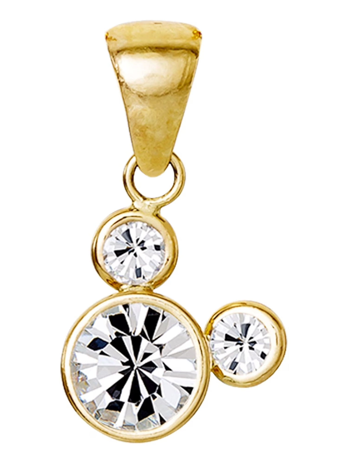 Yellow Gold Mickey Mouse Pendant with Chain A992546