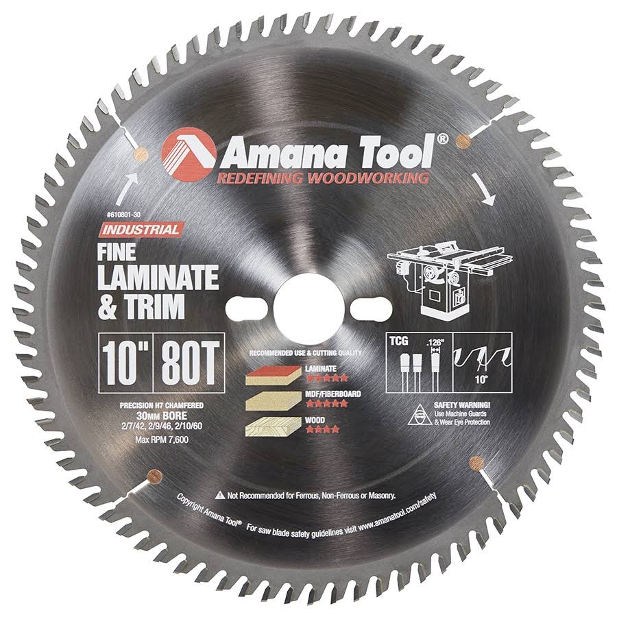 Carbide Tipped 10x22 D x 80T TCG Cut-Off and Crosscut Saw Blade Z32176