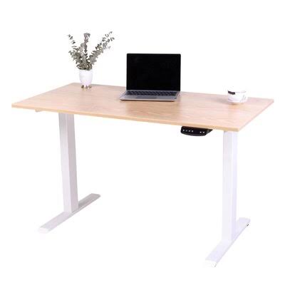 Oak/White Electric Height Adjustable Standing Desk P49843