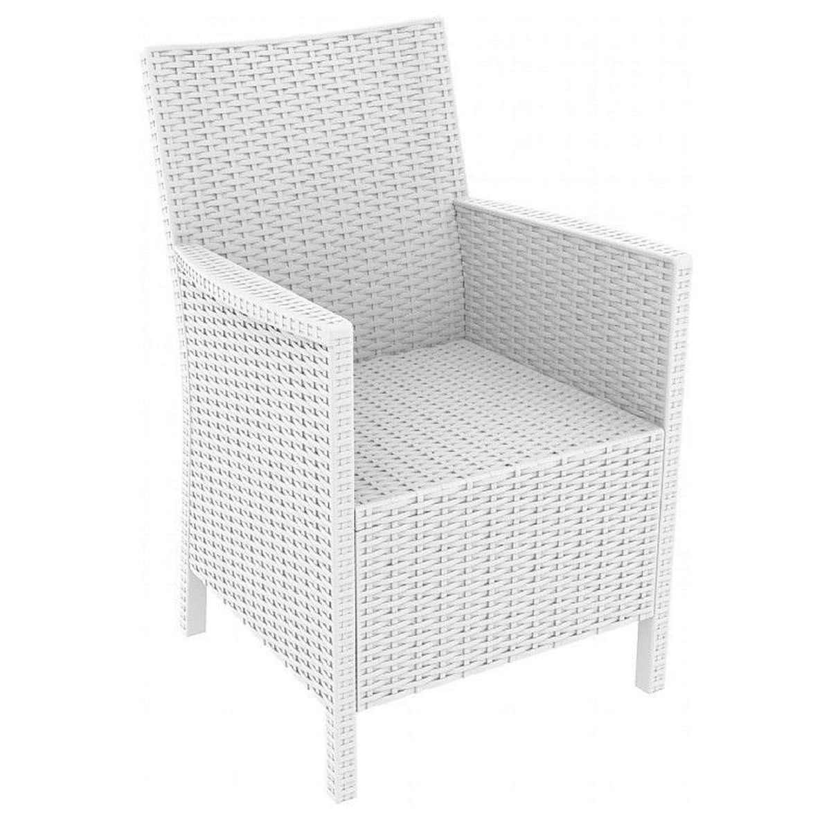 Beige Resin Wicker Chair Set of 2 L953