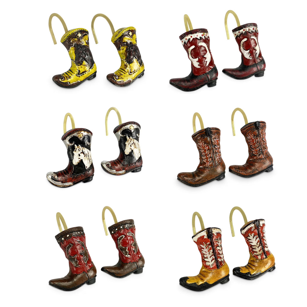 Cowboy Boot Shower Curtain Hooks D566290