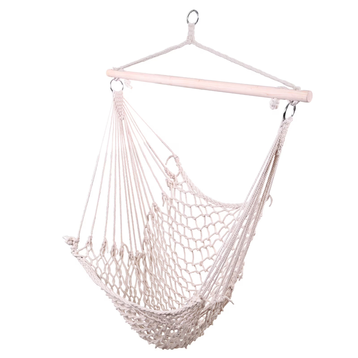 Beige Hanging Rope Air/Sky Chair Swing U312434