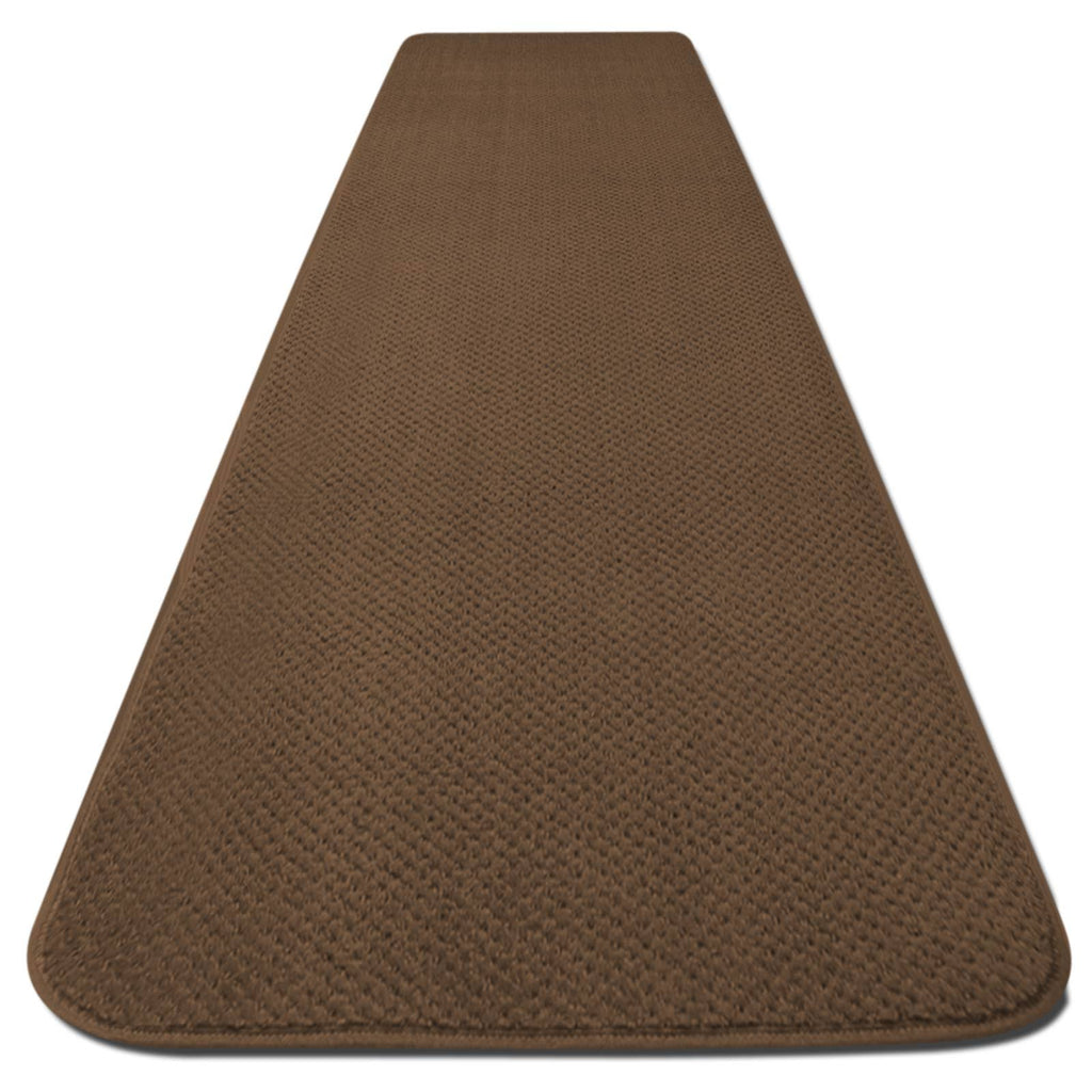 Toffee Brown 8 ft x 27 in Skid-Resistant Carpet Runner I48979