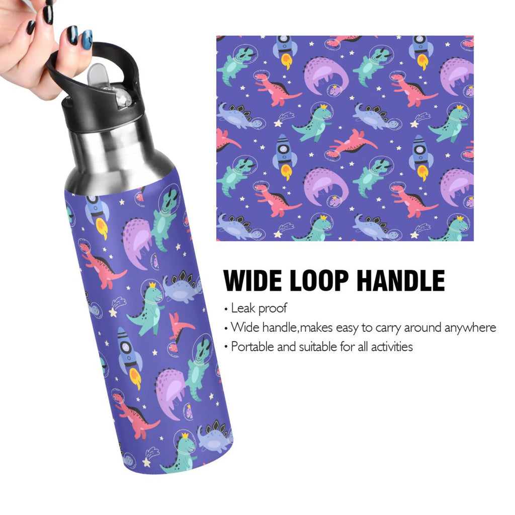 Stainless Steel Insulated Thermos Vacuum Flask Water Bottle with Straw Lid K815