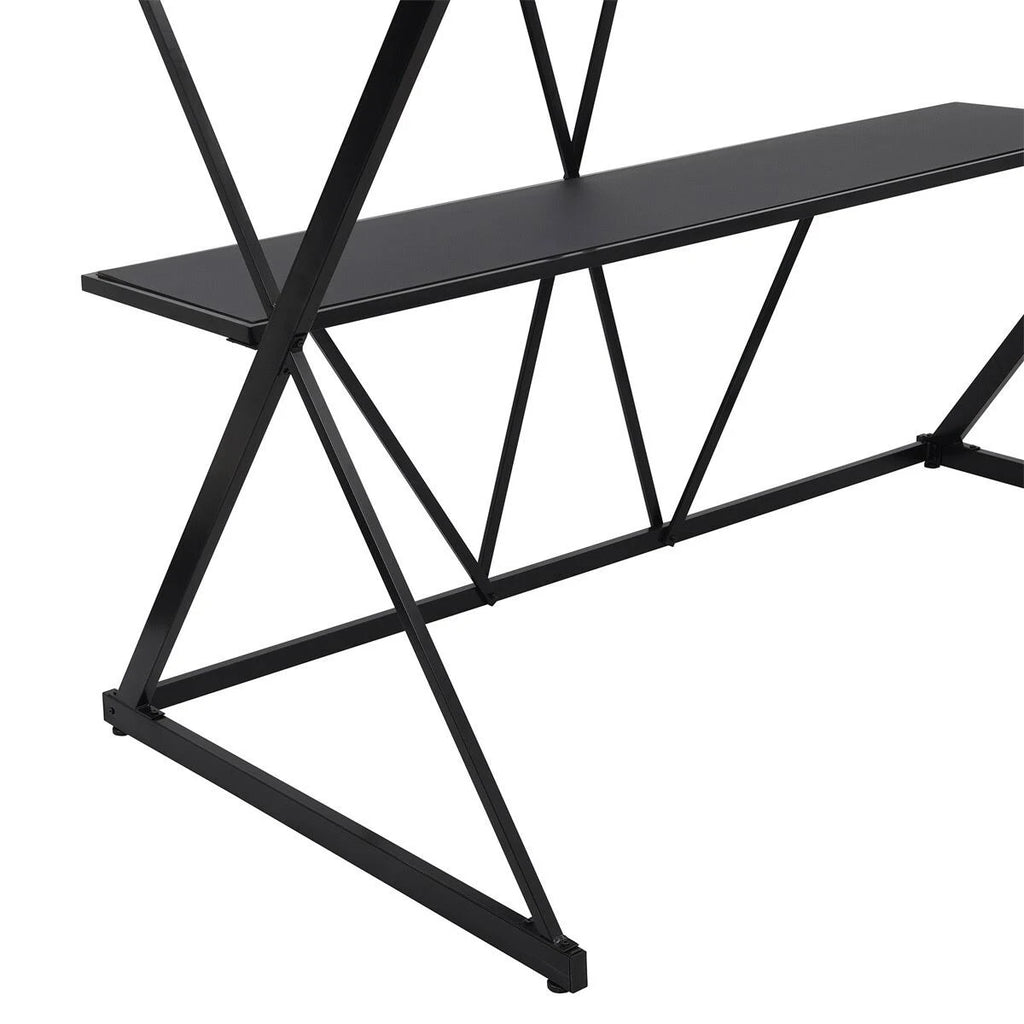 Twin Loft Bed with Desk, Ladder, and Guardrails - Silver J239