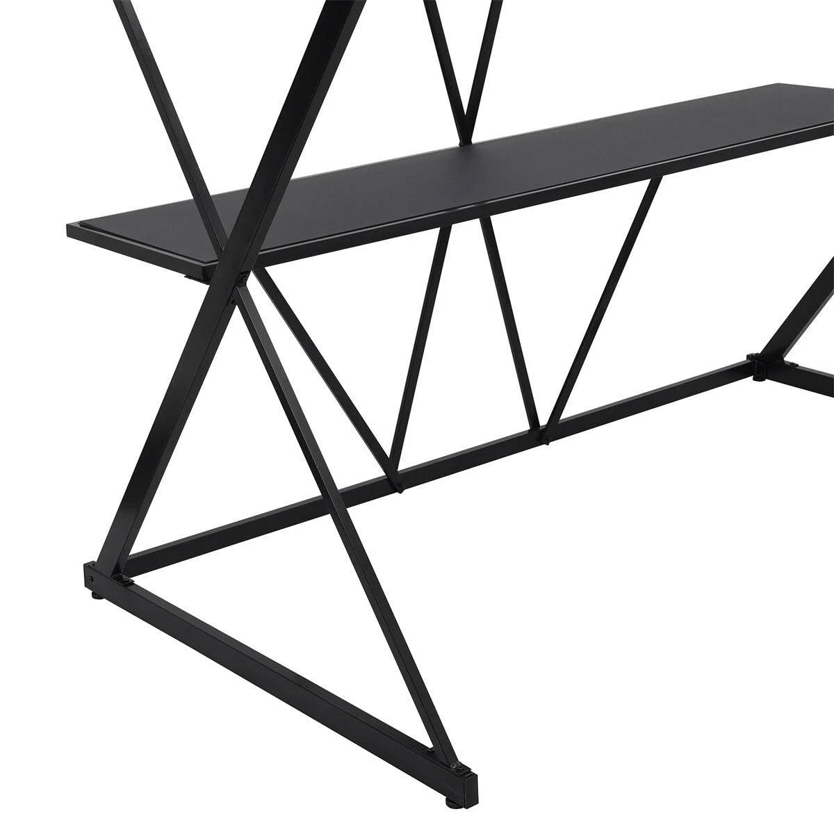 Twin Loft Bed with Desk, Ladder, and Guardrails - Silver J239