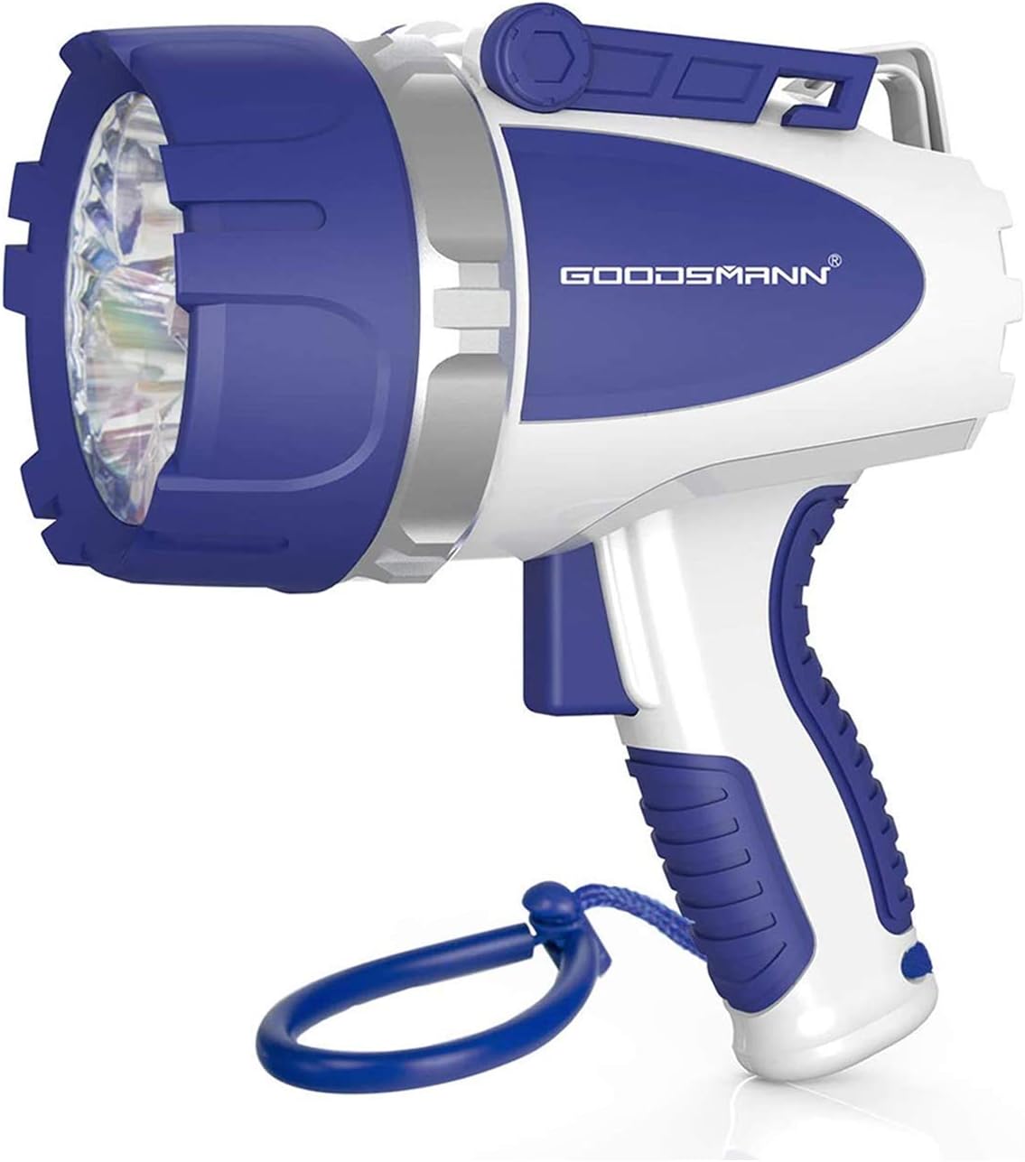 Rechargeable Waterproof Spotlight Flashlight 4500 Lumen Handheld Searchlight with Carrying Case X495