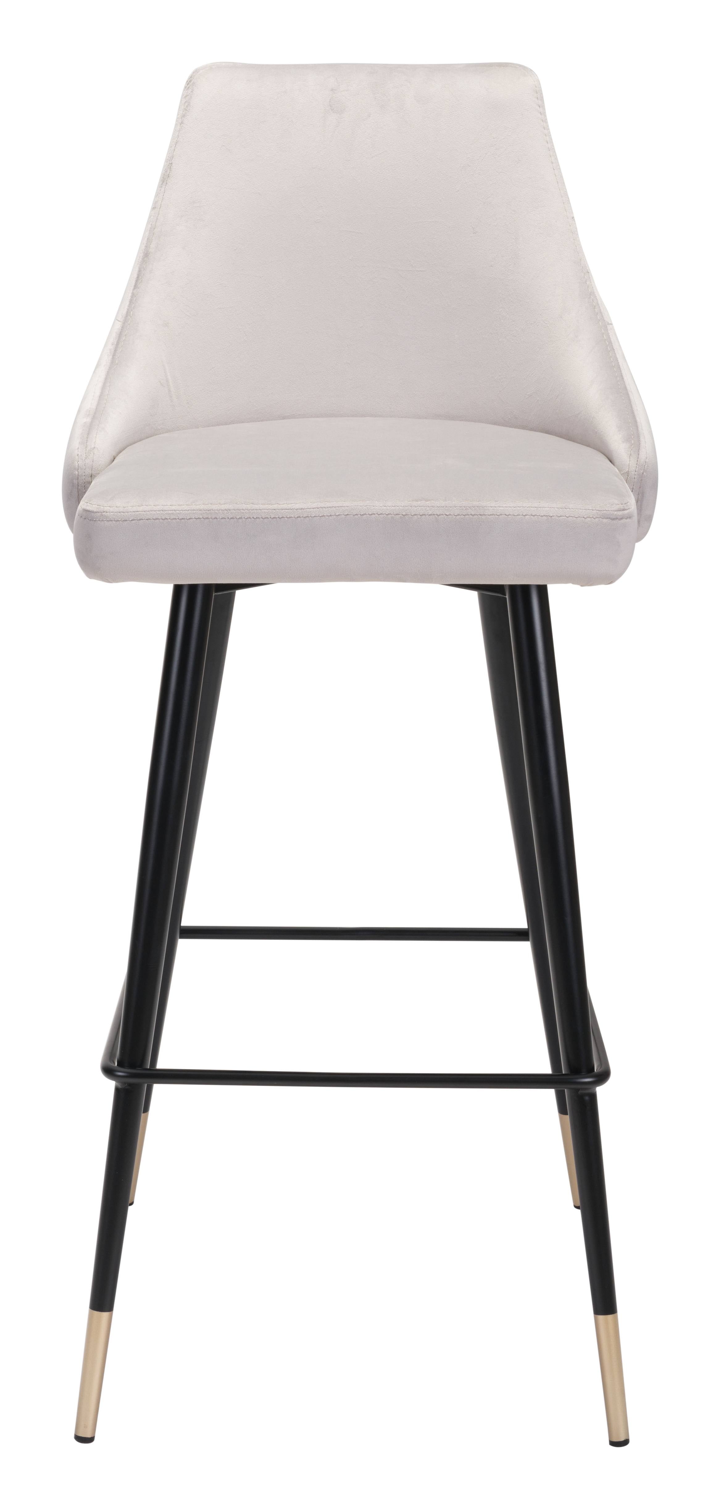 Gray Velvet Bar Chair O75295
