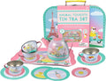 15 Piece Tin Tea Set with Carry Case I828