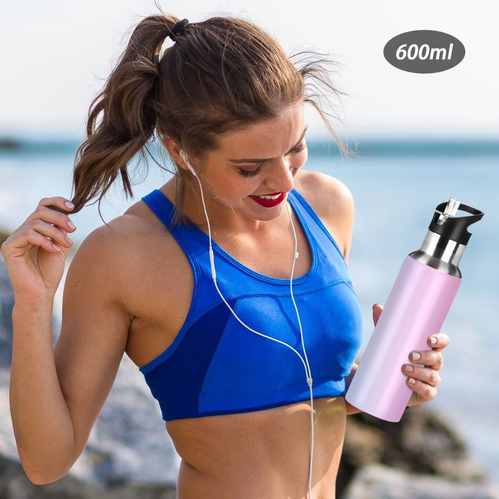 Stainless Steel Vacuum Insulated Water Bottle with Straw Lid 20 OZ V669
