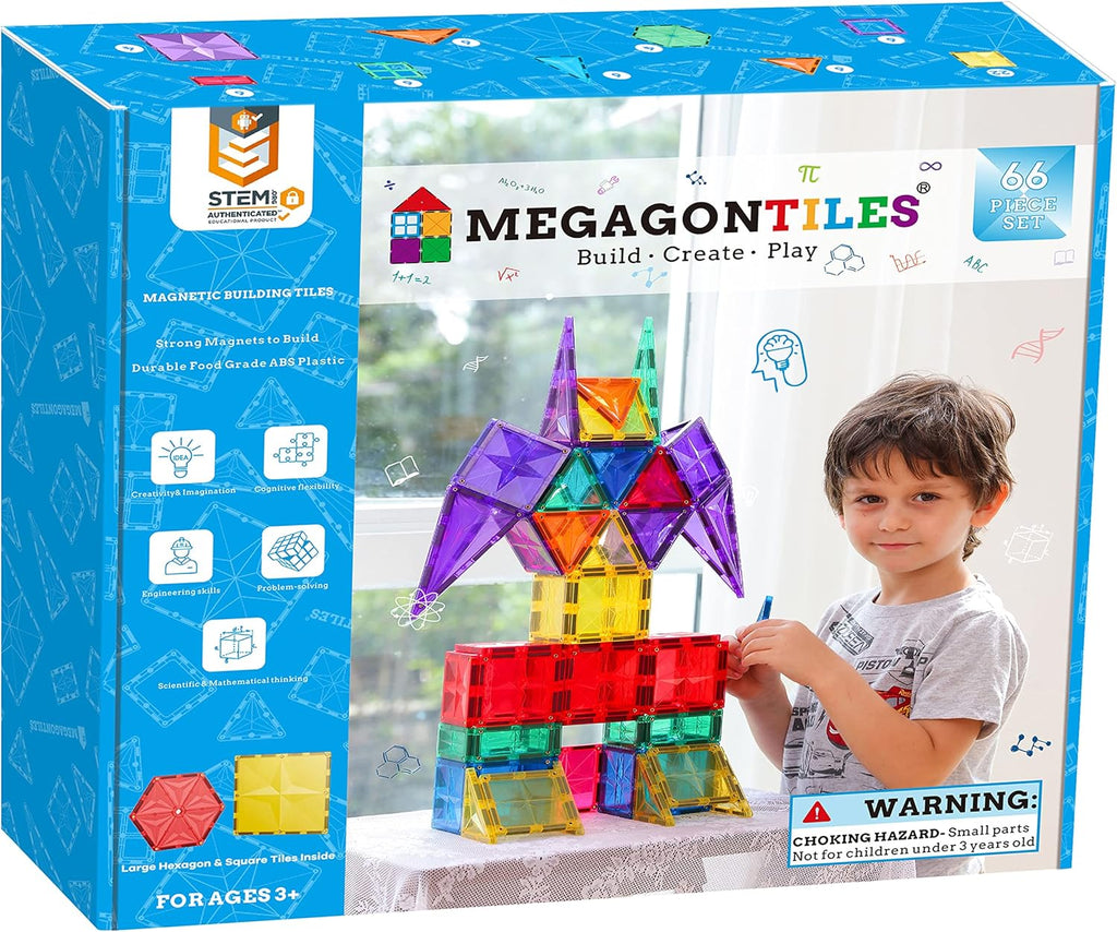 66PCS Magnetic Tiles Building Blocks Y499249