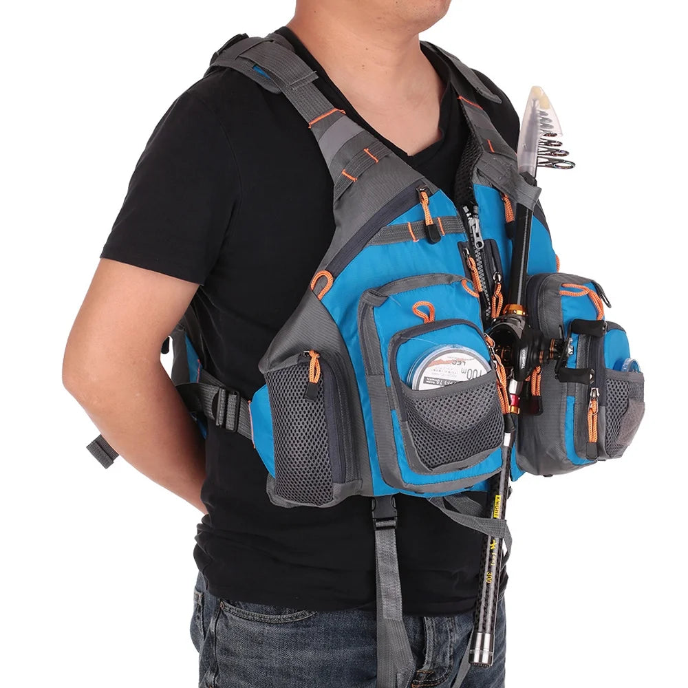 Outdoor Padded Fishing Life Jacket Swimming Sailing Waistcoat Floatation Device A56722