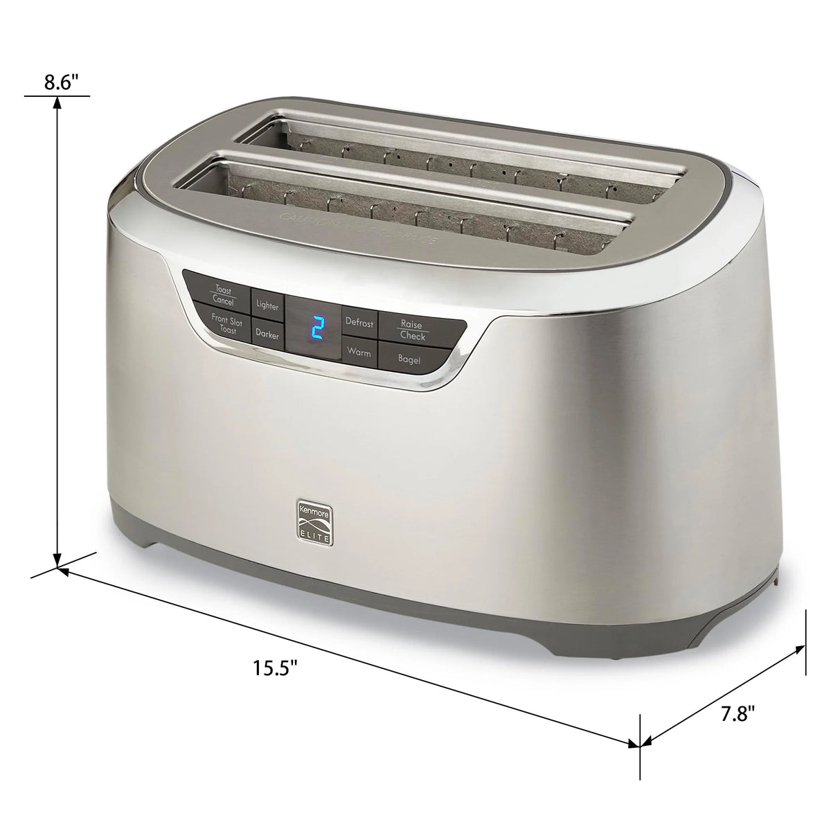 4-Slice Auto-Lift Long Slot Toaster, Stainless Steel P542