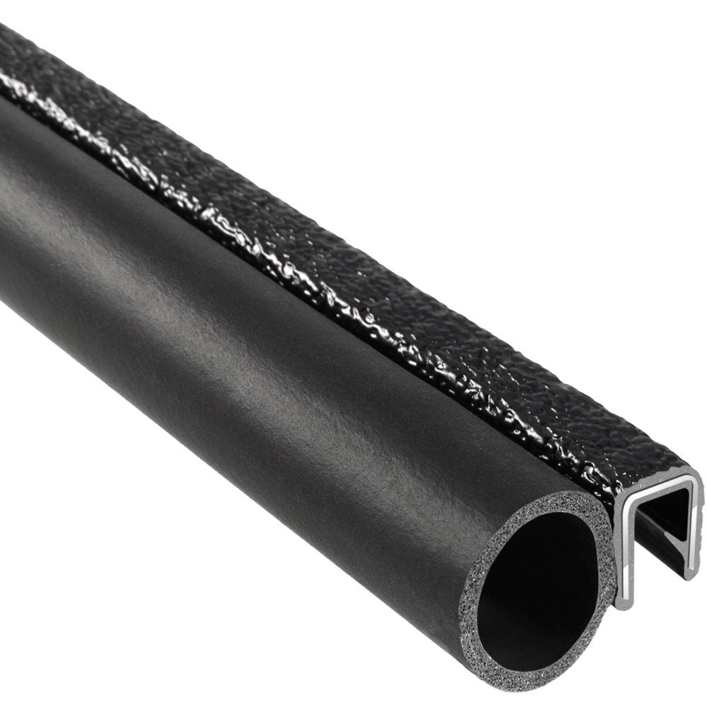 Trim Seal with Side Bulb, 3/4” Bulb Seal Diameter, 25’ Length, PVC Plastic with EPDM Rubber Seal, Pack of 2 Z57669