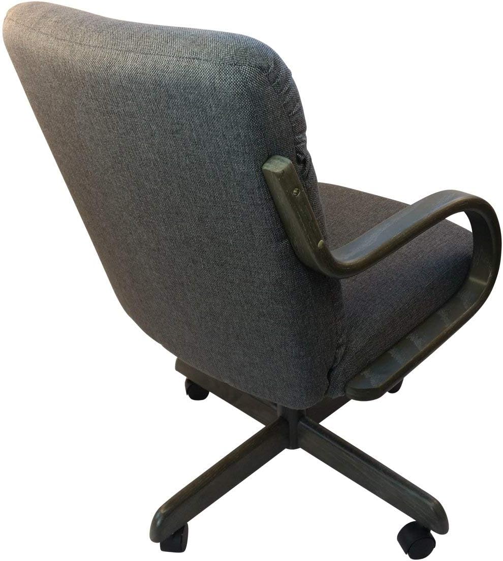 Smoke Tweed Swivel Tilt Caster Arm Chair M654925