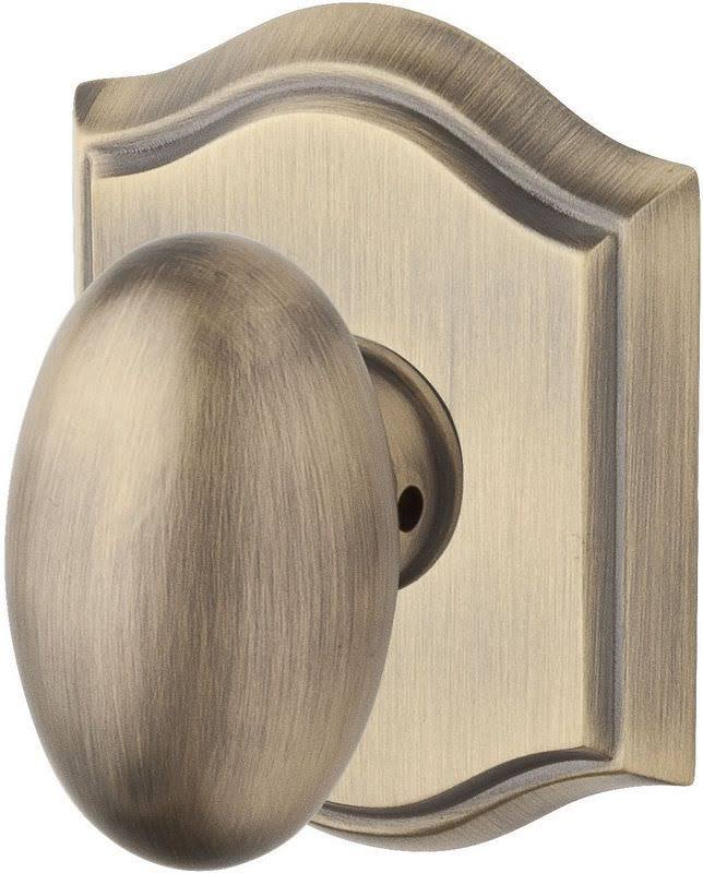 Satin Nickel Entry Knob with Traditional Rose A52301