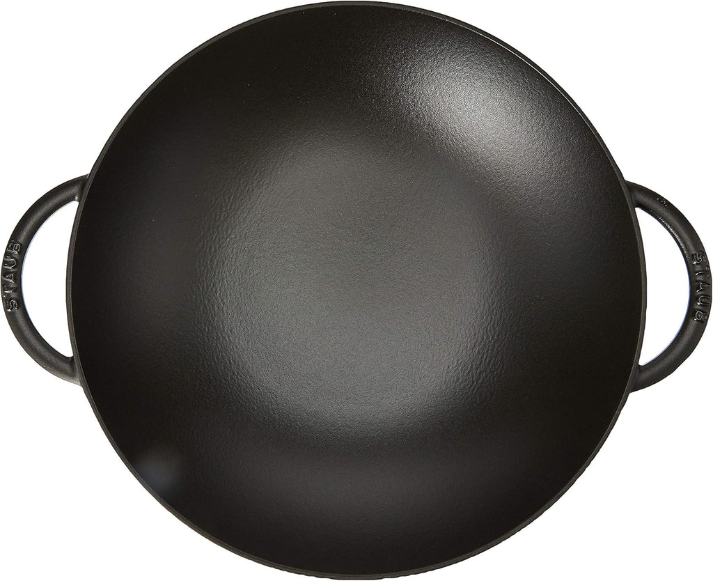 Black Matte Cast Iron Wok E392513