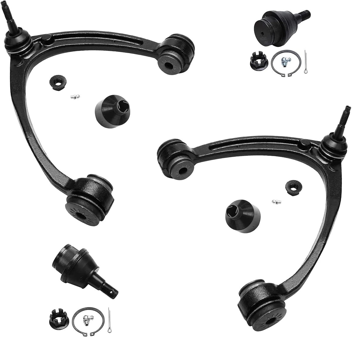 Front Upper Steel Control Arms Lower Ball Joints 4pc Set C40675