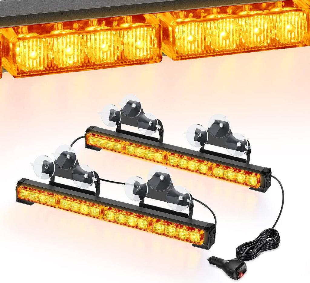 2 In 1 17Inch 32LED Emergency Strobe Light Bar with Cigar Lighter X1944