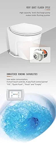 12V Deluxe Flush Electric Marine Toilet O890258