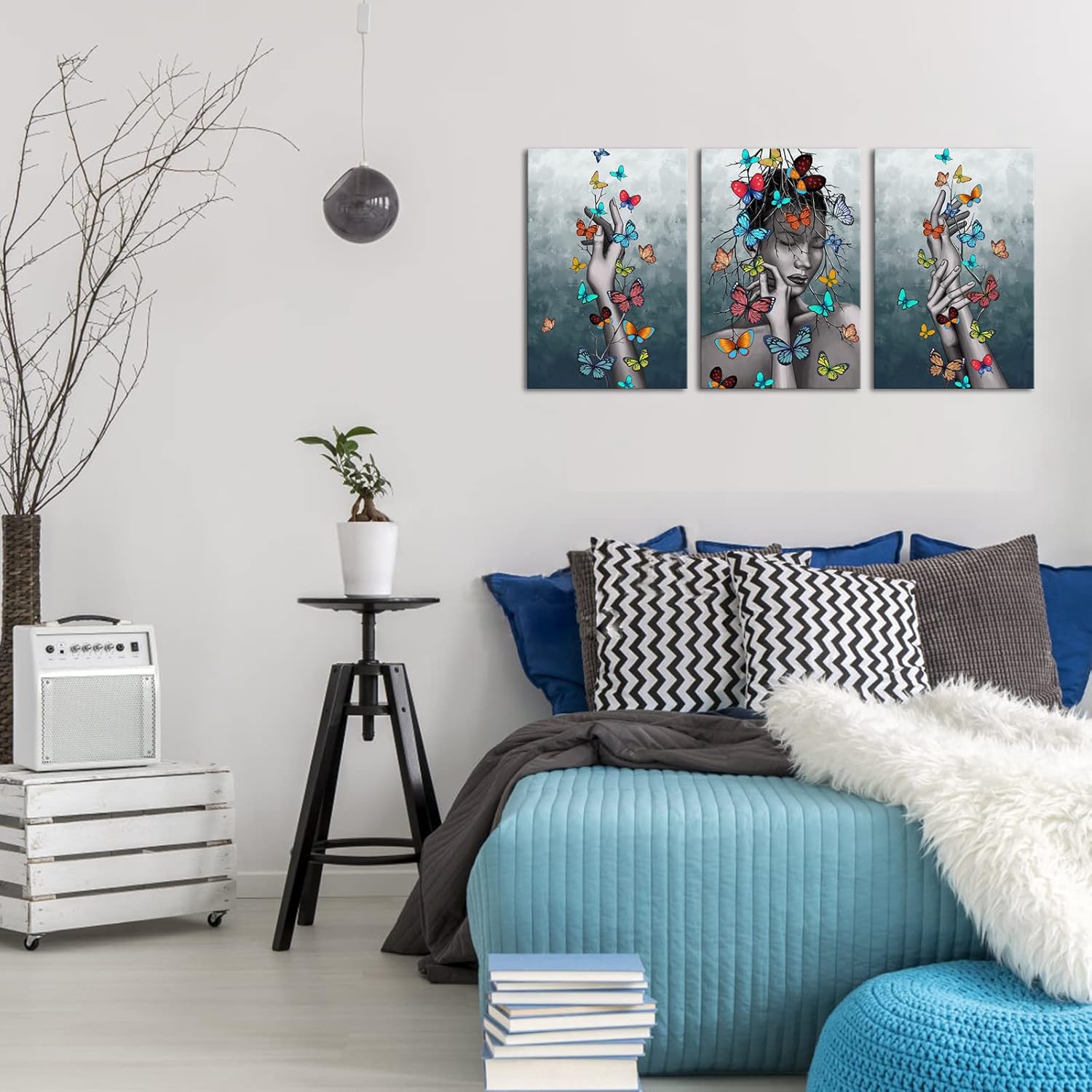 3 Piece African American Wall Art Canvas Print Stretched and Framed Ready to Hang J3329