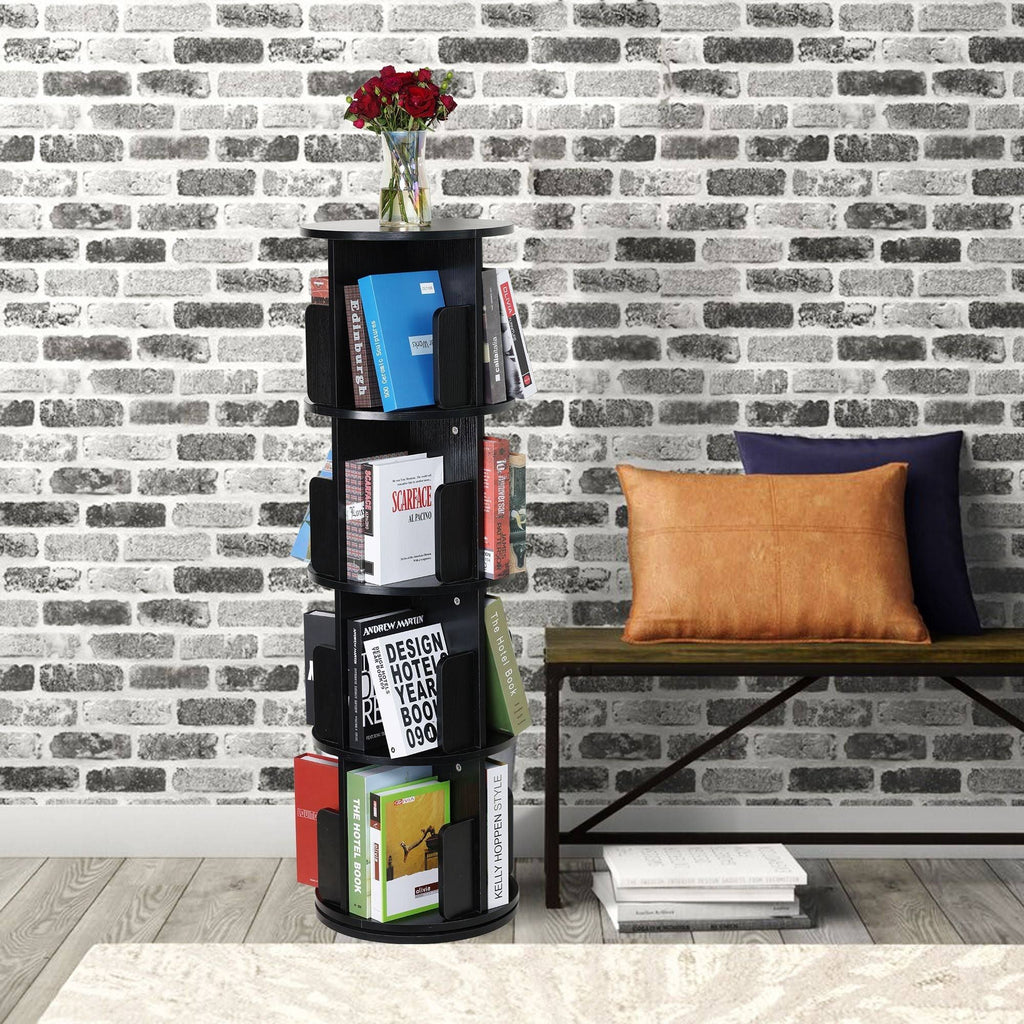 Dark Walnut Rotating Bookshelf P4016