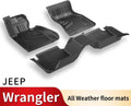 TPE Heavy Duty All Weather Car Floor Mats Full Set 1st & 2nd Row Rubber Floor Liners D5838