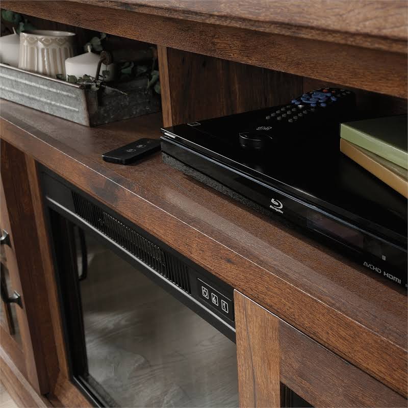 Vintage Oak Media Center Fireplace M900561