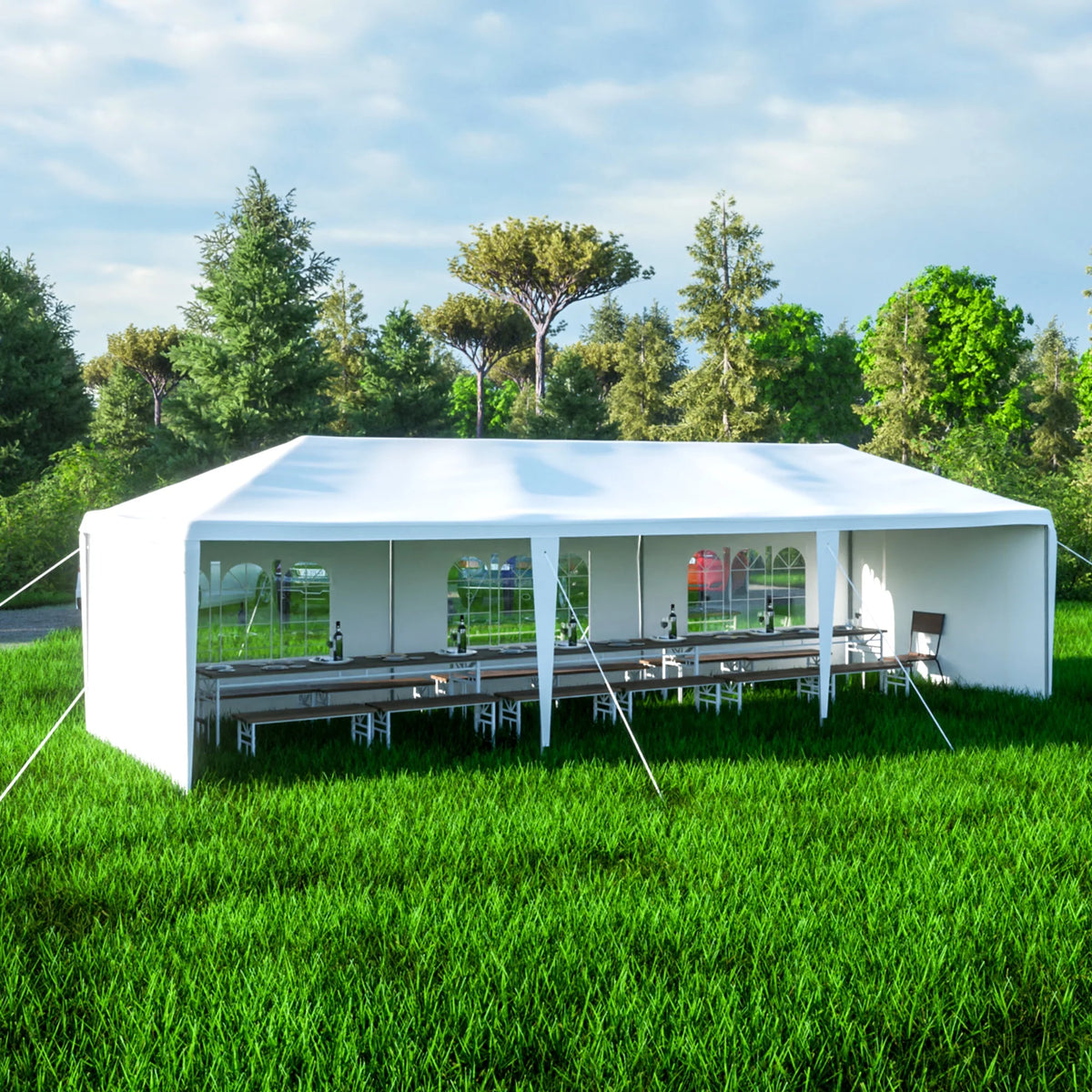 10x30' Outdoor Canopy Tent with 8 Removable Sidewalls Q7653