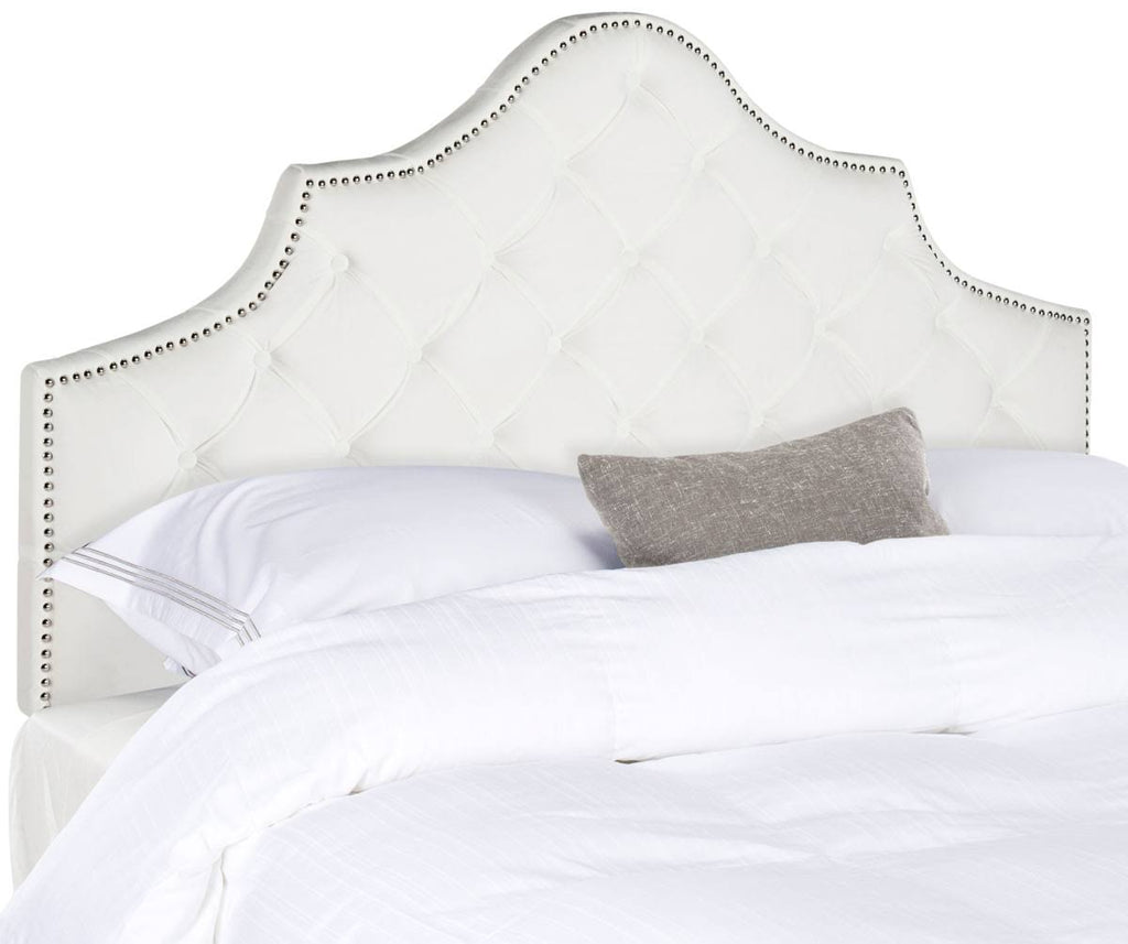 White King Tufted Velvet Headboard D30545