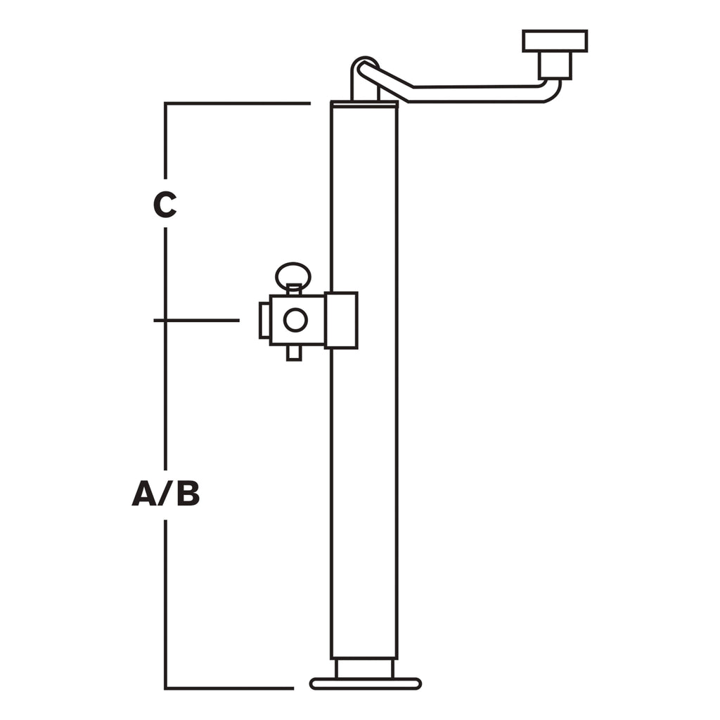 Round Tube-Mount Jack - 3000-Lb. Lift Capacity K27576