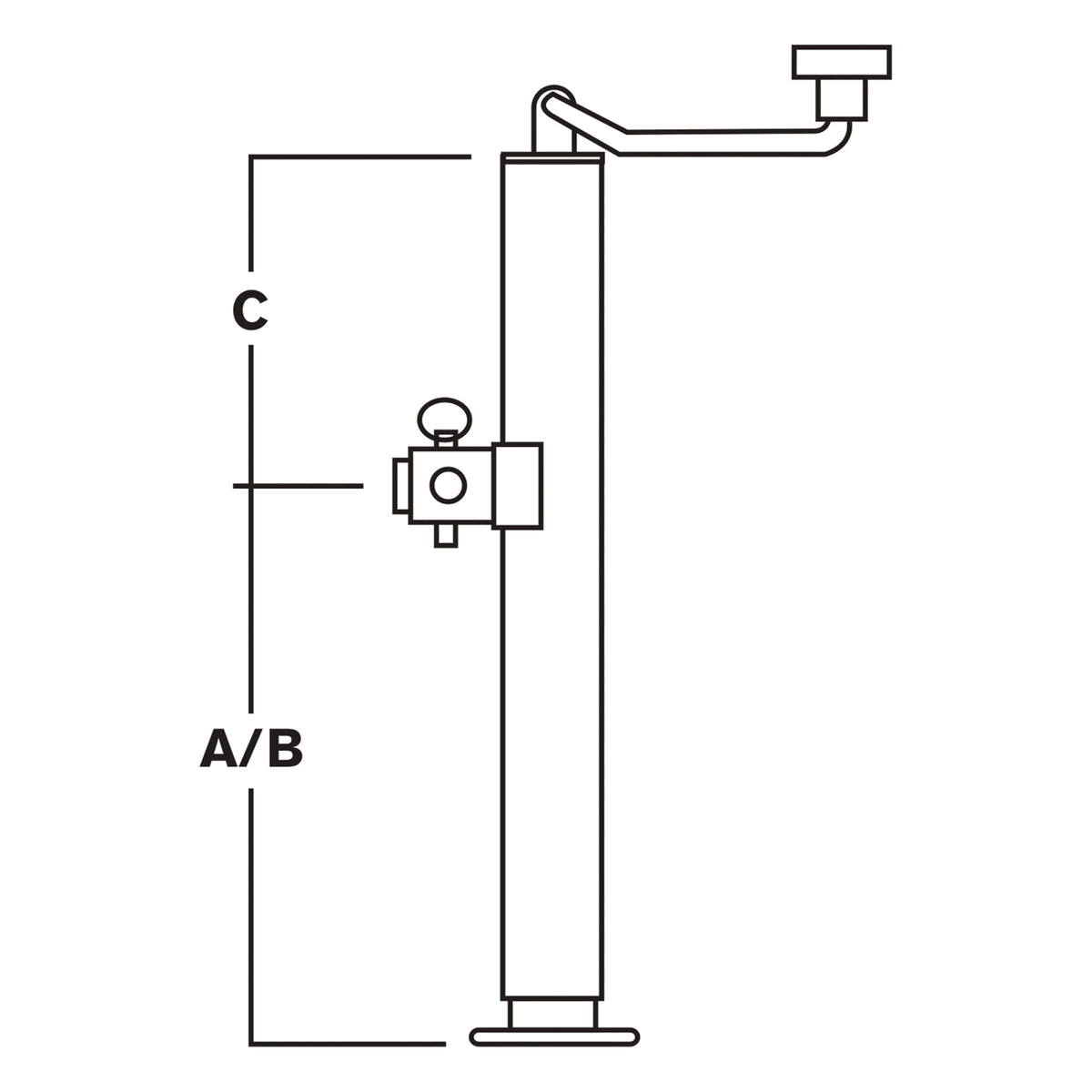 Round Tube-Mount Jack - 3000-Lb. Lift Capacity K27576
