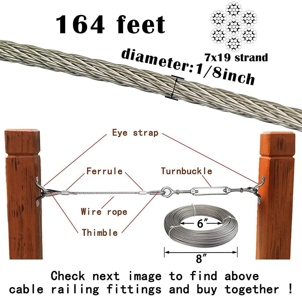 5/32 Stainless Steel Wire Rope and Hydraulic Hand Crimper Swage Tool 60Ton U554631