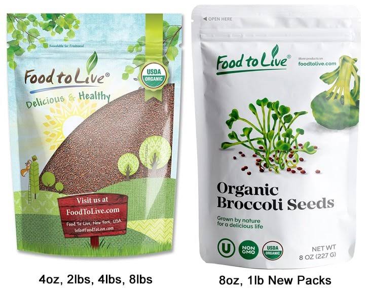 Organic Broccoli Seeds for Sprouting (8 Pounds) C7227