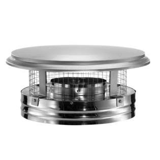 6 Round Stainless Steel Chimney Cap with Removable Screws X506541