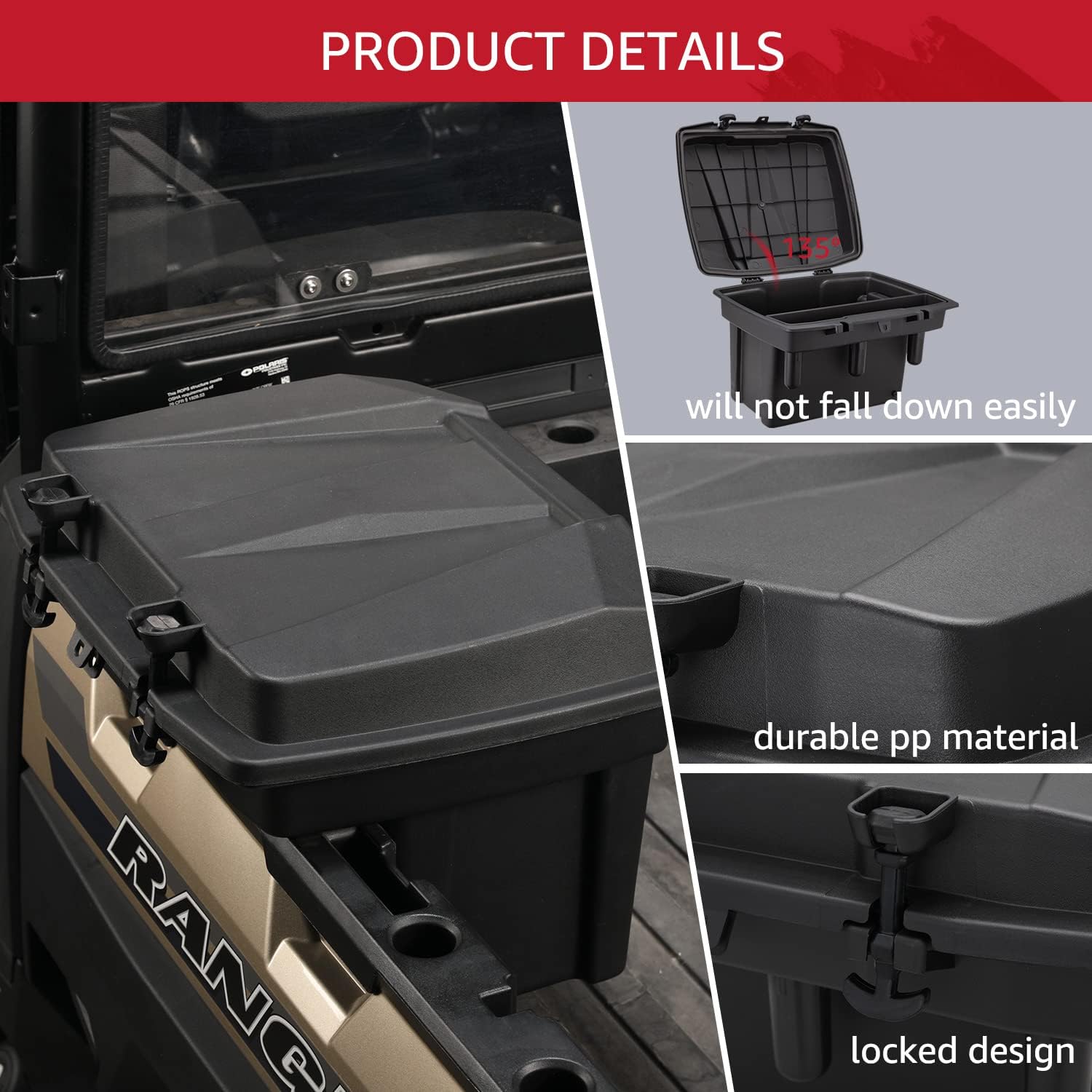 Ranger Storage Box Bed Trunk Cargo Tool Box I41899