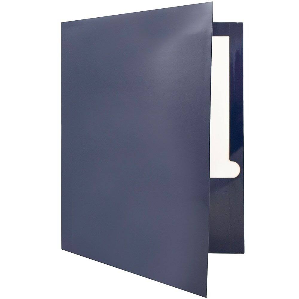 Navy Blue Two Pocket Presentation Folder 50 Pack C221
