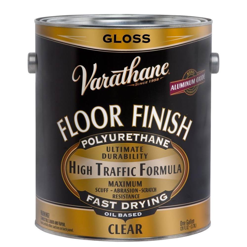 Clear Gloss Oil-Based Floor Finish Polyurethane (2-Pack) Z757491