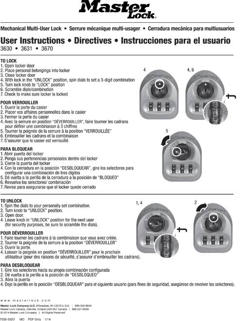 Multi-User Mechanical Built-in Lock U691