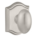 Satin Nickel Entry Knob with Traditional Rose A52301