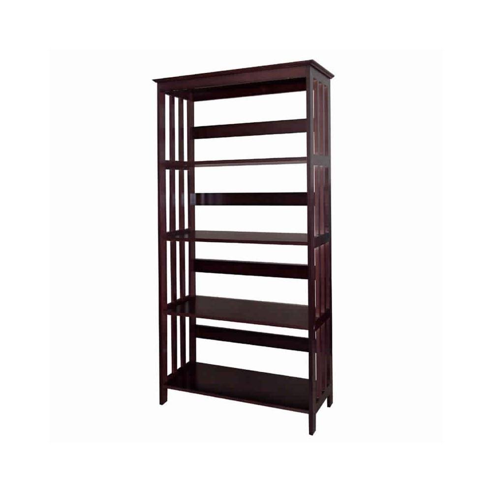 4 Tier Wooden Bookcase Espresso Brown I18860