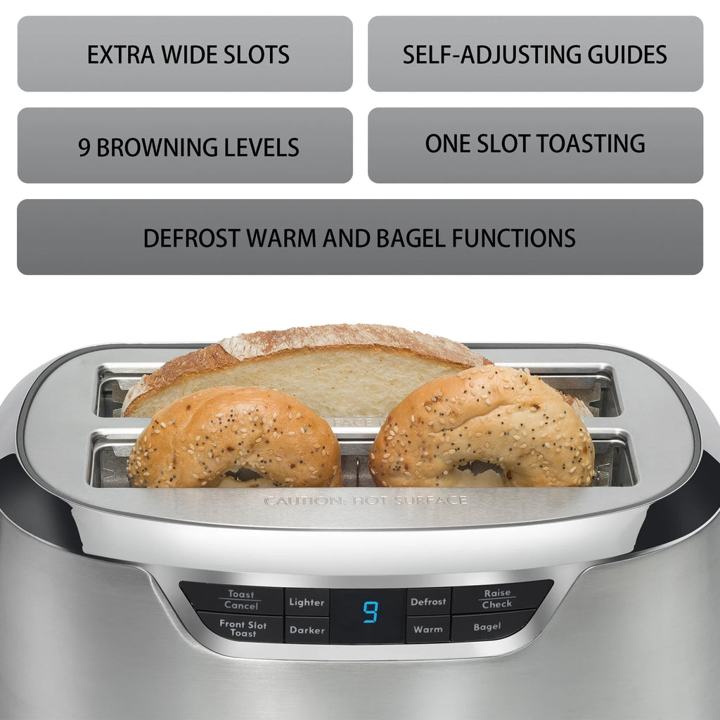 4-Slice Auto-Lift Long Slot Toaster, Stainless Steel P542