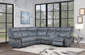 Gray Velvet Sectional Sofa P7101