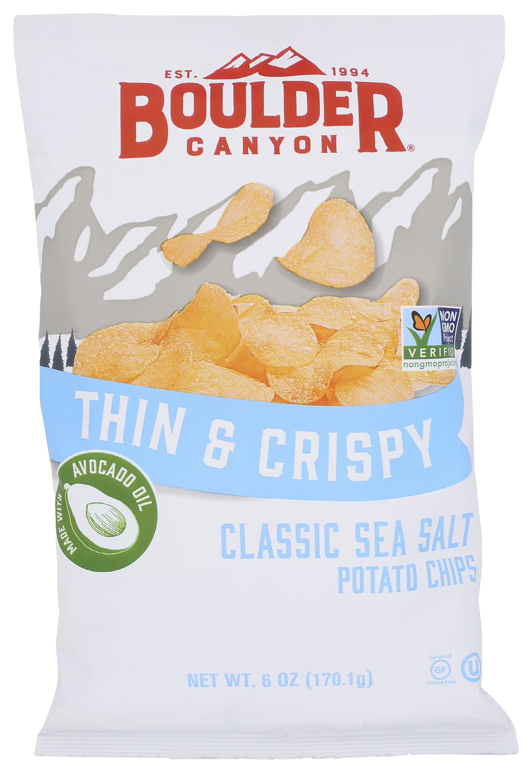 Thin & Crispy Potato Chips 6 Ounce Pack Of 12 K9633