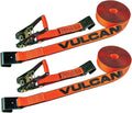 2 Pack 2 Inch x 27 Foot Ratchet Strap with Flat Hooks Z261