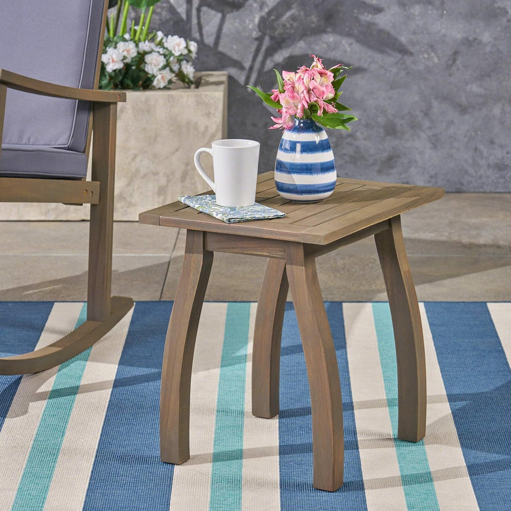 Gray Acacia Wood Accent Table N29483