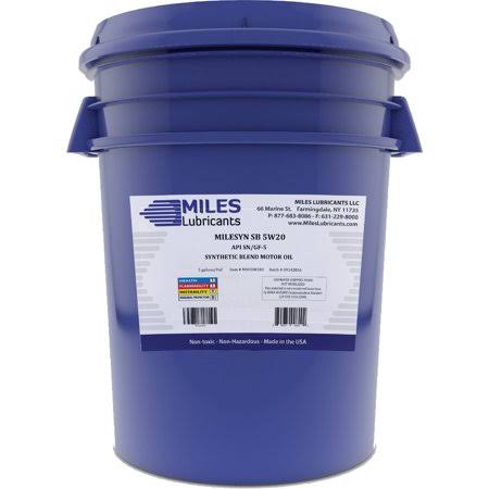 9 Pack Synthetic Blend Motor Oil 5-Gallon Pail P725