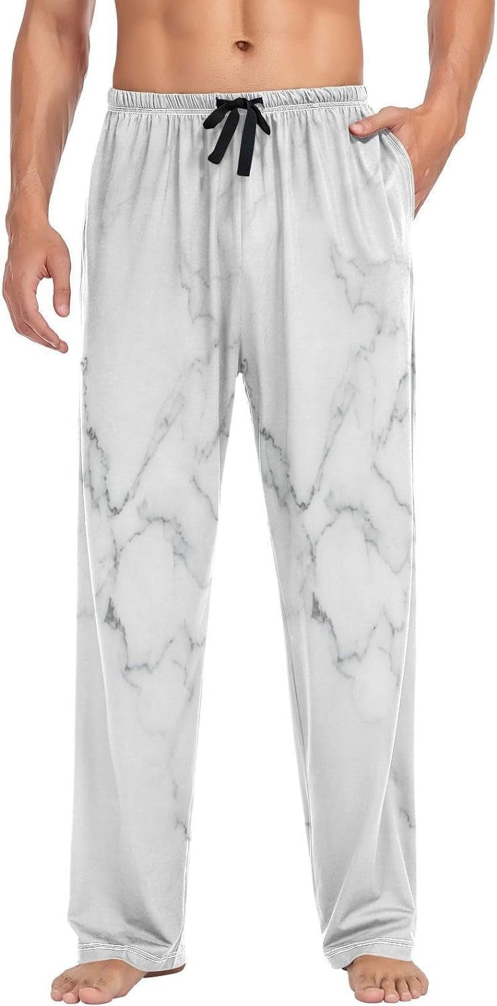 Grey Cotton Pajama Pants Sleepwear Bottoms S-XXL N93355