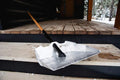 Driveway Snow Shovel and Pusher Set Including Blade and Shaft V1516