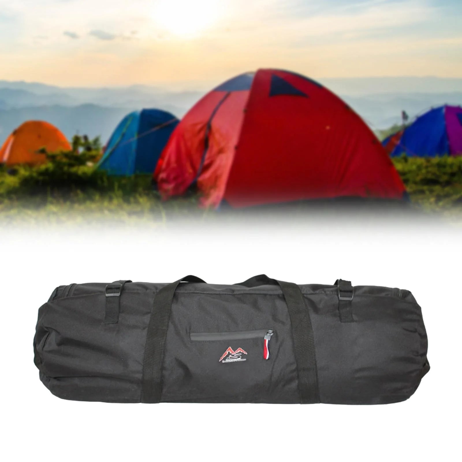 Waterproof Camping Tent Storage Bag Duffel Black X1833